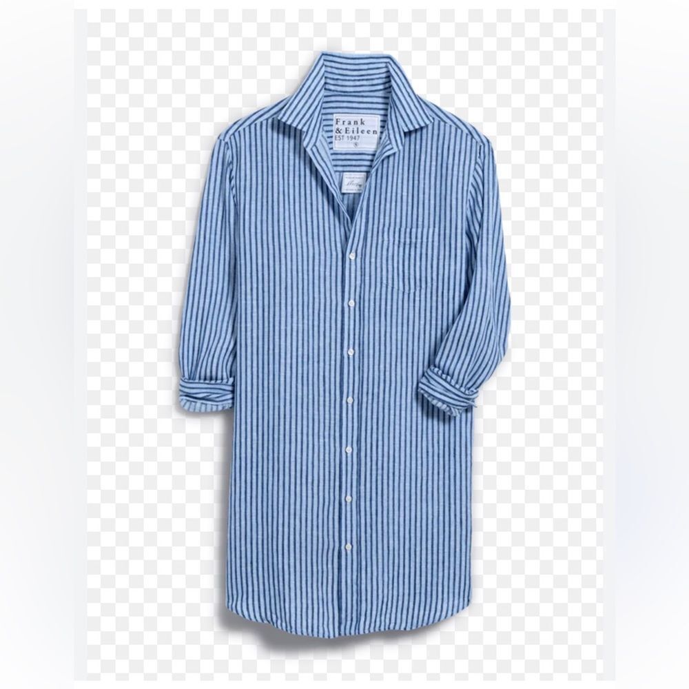 Frank & Eileen Mary Shirtdress in linen blue